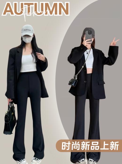 “会P腿的神裤”！【棉梵FASHION--春夏显瘦微喇西装裤】立体提臀流畅线条设计，高弹舒适微塑形，侧边口袋时髦潮流，面料软糯舒适，版型显高显瘦显腿长，2025年bi备百搭休闲裤！ 商品图0