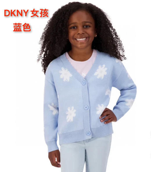 春季新款来了，DKNY女孩短袖开衫全棉2件套，开春正好可以穿，全棉套装机会难得，速度抢码了📣美国🇺🇸直邮特价198元/买2件🉐 商品图5