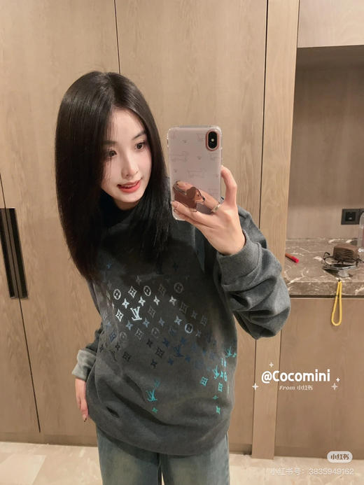 新品 1V 2024SS 渐变刺绣套头卫衣 商品图2