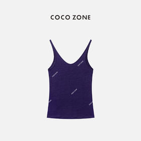 COCO ZONE 100亚麻夏季针织背心无袖显瘦上衣CC2B0902