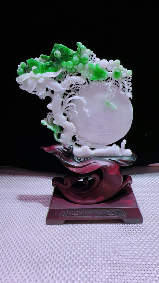 620860翡翠摆件【花好月圆】 商品图5