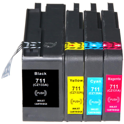 绘威711墨盒 适用惠普HP T120 T520 T530绘图仪墨盒 Designjet T125 T130 T525打印机墨盒 墨水 四色套装 商品图3