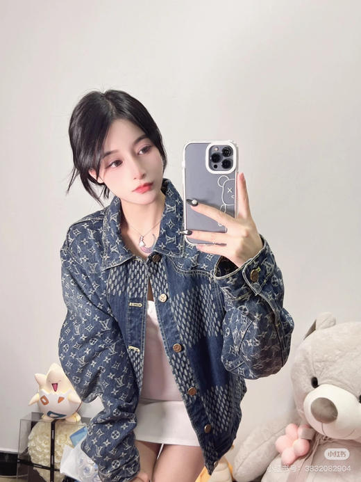 新品 1V✖️Nigo 经典款棋盘格牛仔夹克外套 商品图5