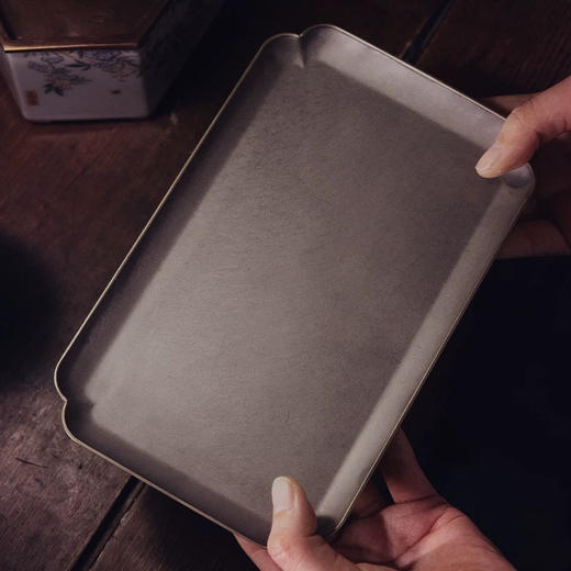 学古|倭口锡托盘 中式复古手工锡制托盘果盘干泡盘壶托壶承 商品图2