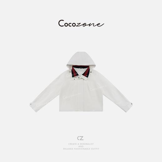COCO ZONE 25春季新品纯色长袖连帽拉链外套ACD2A0207 商品图0