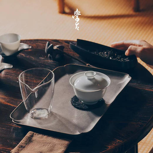 学古|全手工沁香盖碗青白釉 手工雅集品茗泡茶景德镇瓷盖碗 100ml 商品图2