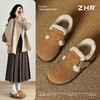 ZHR则则加绒真皮勃肯鞋女2024冬季新款毛毛鞋平底保暖加厚棉鞋女 商品缩略图7