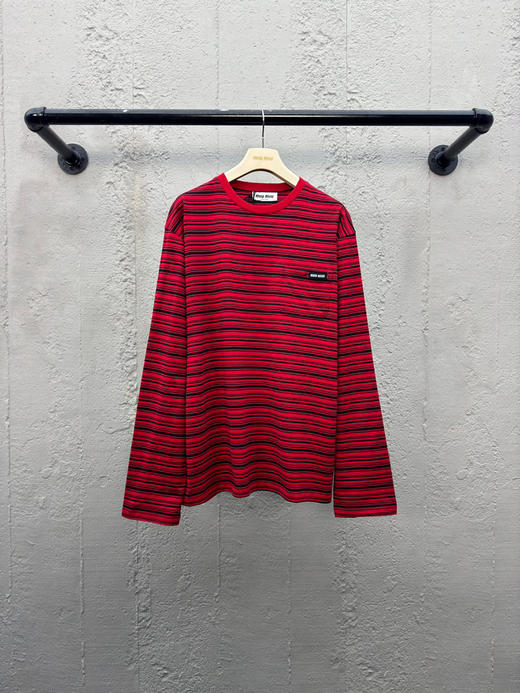 MIUMIU 条纹撞色长袖 商品图0