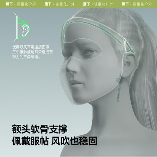【春上新】【新品】6楼蕉下轻薄无痕防晒面罩AL20425吊牌价79 商品图4