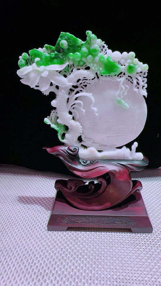 620860翡翠摆件【花好月圆】 商品图4