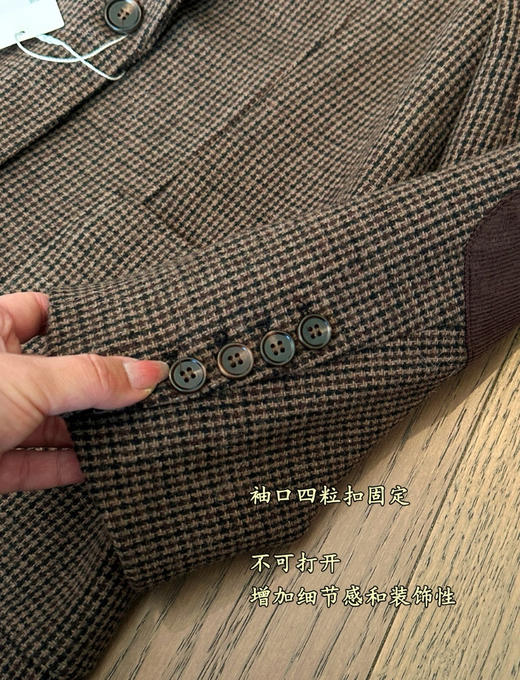 ce*同款人字纹羊毛呢西装外套 商品图12