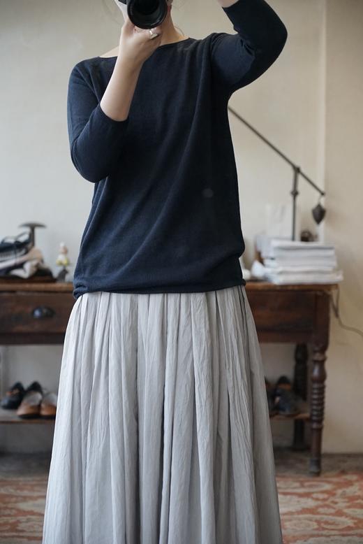 apuntob 丝麻混纺修身上衣T恤 商品图13