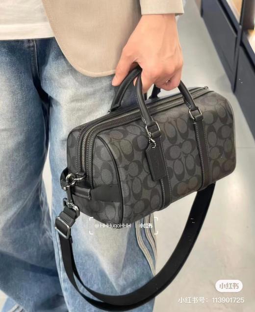 D021674简单百搭颜值高日常出街shou选黑花枕头包 商品图3