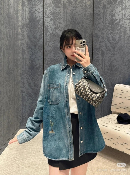 新品DR 24新款 CD兰铃花牛仔夹克衬衫 商品图2