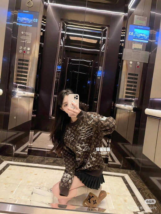 LOUIS VUITTON 老花涂鸦刺绣毛衣 商品图9