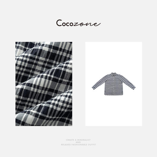 COCO ZONE 2025新款撞色格子百搭休闲女式衬衫CD1A0231 商品图2