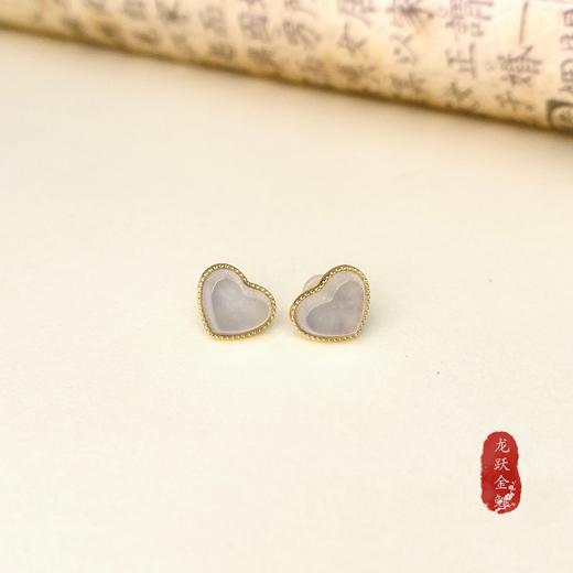 18k玉石耳钉,1.66克 商品图0