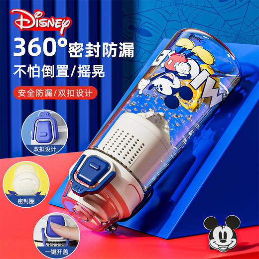 迪士尼大容量水杯男高颜值运动便携塑料杯子儿童上学专用水壶女生 商品图1