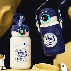 智能316儿童保温杯吸管杯儿童水杯可爱卡通便携不锈钢杯子儿童壶