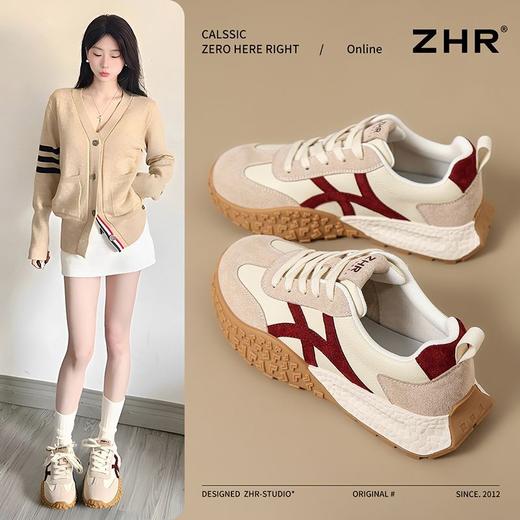 ZHR则则复古老爹阿甘鞋2025春季新款厚底运动鞋休闲轻便运动德训 商品图1