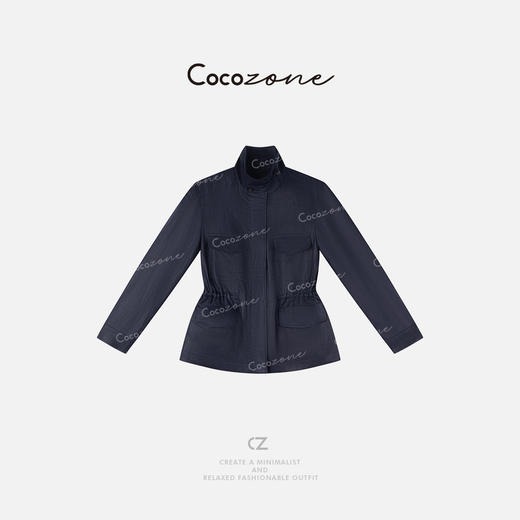 COCO ZONE 2025新款高级感收腰立领休闲外套ACD1A0374 商品图8