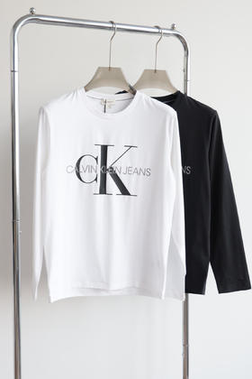 西K 情侣款液氨棉 圆领长袖T恤 CX196