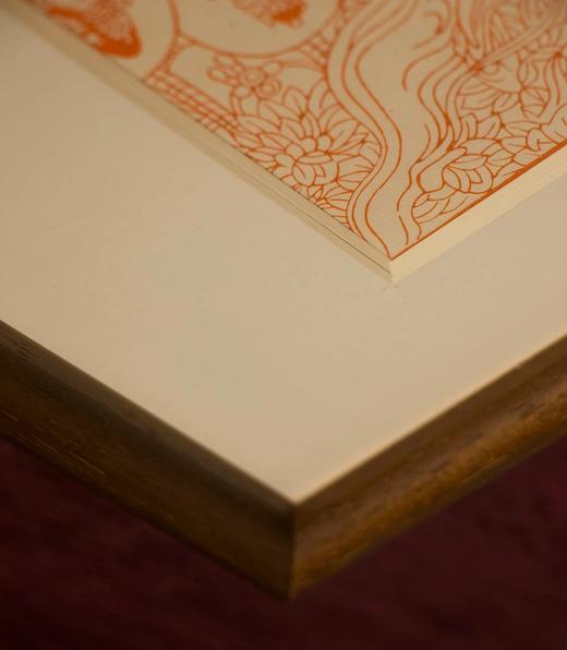 『覆刻·唐‮通咸‬九年《金‮般刚‬若波‮蜜罗‬经》卷首扉画』，内芯：32*39cm，木‮雕板‬刻版，带框，售价168元。 商品图3