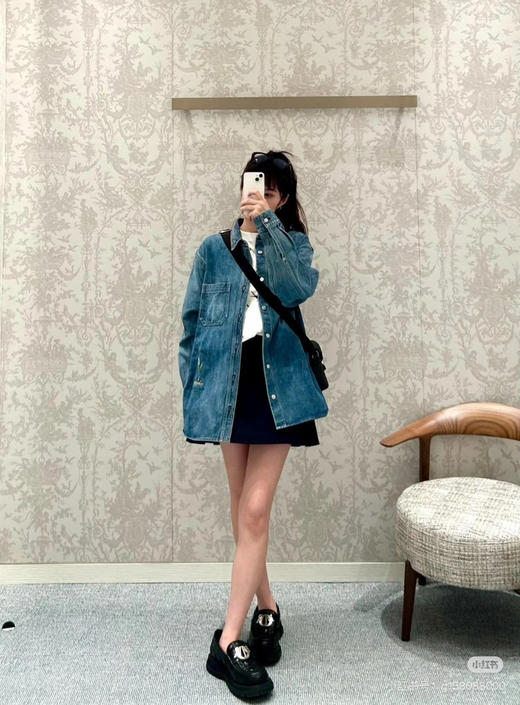 新品DR 24新款 CD兰铃花牛仔夹克衬衫 商品图4