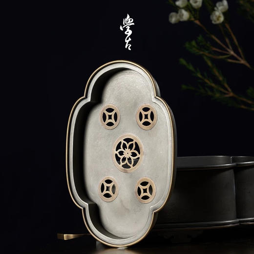 学古|海棠壶承 中式复古手工纯锡储水式潮汕工夫茶盘干泡台茶海 商品图3