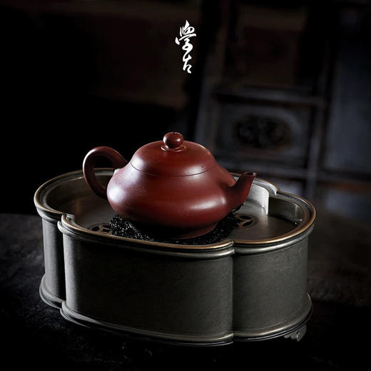学古|海棠壶承 中式复古手工纯锡储水式潮汕工夫茶盘干泡台茶海 商品图1