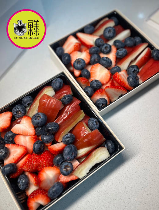 🛵【木盒】莲雾草莓🍓双拼+蓝莓🫐 商品图0
