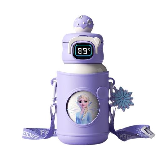 迪士尼爱莎公主智能保温杯儿童双饮不锈钢学生专用吸管杯子高颜值 商品图4