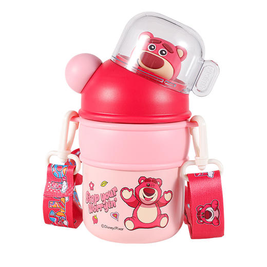 草莓熊巴斯光年米老鼠正品授权316儿童创意保温杯户外便捷水杯 商品图4