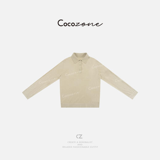 COCO ZONE 2025早春半开领别致休闲长袖针织衫CD1A0141 商品图0