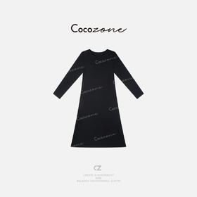 COCO ZONE 25年新款慵懒风宽松显瘦长袖连衣裙CD2A0195