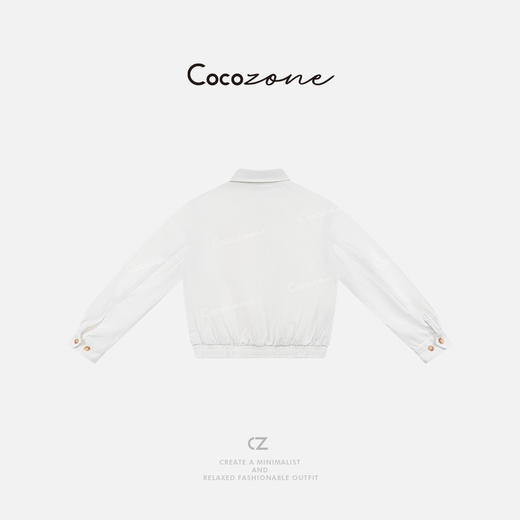 COCO ZONE 2025美式拼接立领小刺绣拉链外套CD1A0357 商品图1