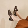 【预售5天】春夏季新款女鞋尖头粗跟高跟鞋珍珠扣乐福鞋时装深口单鞋女SY&96s7 商品缩略图2