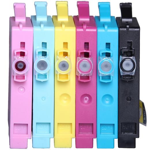 绘威T0491墨盒 适用爱普生R230 R210 R310 R350 RX510 630 650 epson Stylus Photo打印机墨盒 墨水 六色套装 商品图5