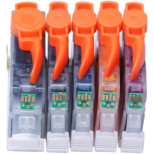 绘威PGI-5BK墨盒 适用佳能IX5000 IX4000 IP3300 3500 4200 4300 5200 MP510 520打印机墨盒CLI-8BK 五色套装 商品图5
