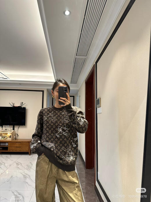 LOUIS VUITTON 老花涂鸦刺绣毛衣 商品图10