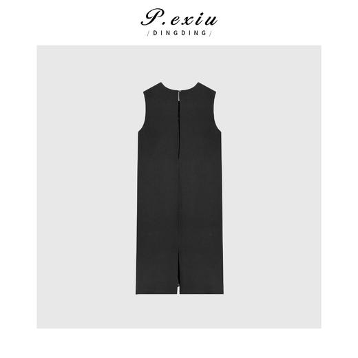 PanYiXiu/潘依绣【周末快乐】极简风后开叉无袖背心连衣裙 W-61945 商品图2