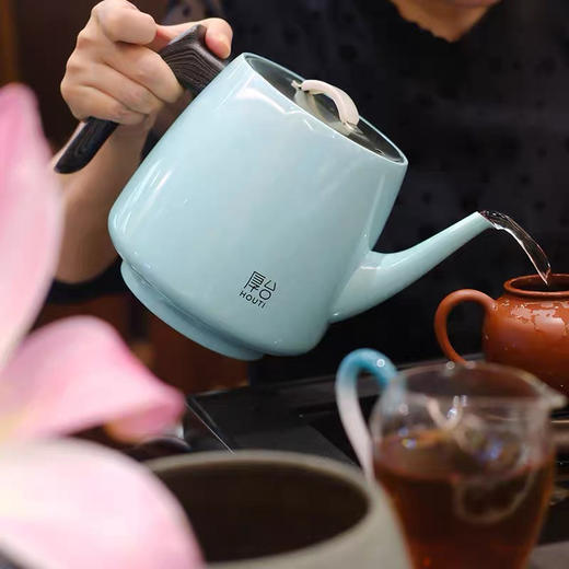 厚台蒂芙尼蓝真空泡茶专用烧水壶双层保温电热水壶 商品图2