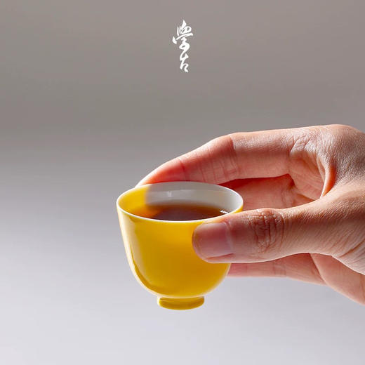 学古|隋黄杯中式全手工薄胎聚香景德镇高温瓷品茗茶杯6只礼盒30ml 商品图2