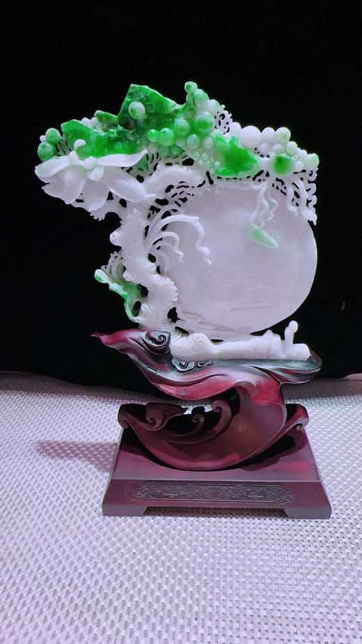 620860翡翠摆件【花好月圆】 商品图3
