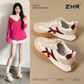 ZHR则则复古老爹阿甘鞋2025春季新款厚底运动鞋休闲轻便运动德训