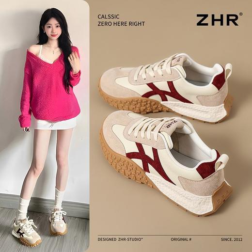 ZHR则则复古老爹阿甘鞋2025春季新款厚底运动鞋休闲轻便运动德训 商品图0