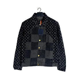 新品 1V✖️Nigo 经典款棋盘格牛仔夹克外套