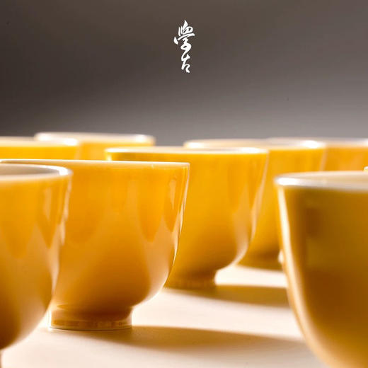 学古|隋黄杯中式全手工薄胎聚香景德镇高温瓷品茗茶杯6只礼盒30ml 商品图3