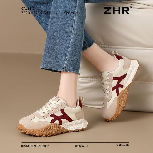 ZHR则则复古老爹阿甘鞋2025春季新款厚底运动鞋休闲轻便运动德训 商品图9