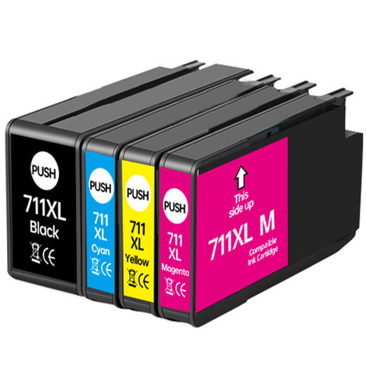 绘威711墨盒 适用惠普HP T120 T520 T530绘图仪墨盒 Designjet T125 T130 T525打印机墨盒 墨水 四色套装 商品图7